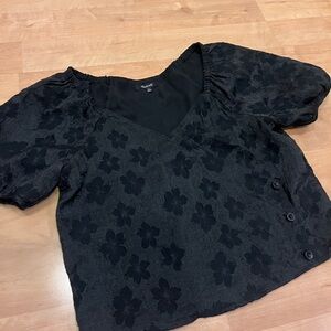 Madewell Black Blouse Top
